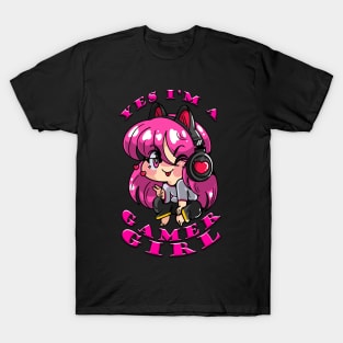 Yes Im A Gamer Girl Pink T-Shirt